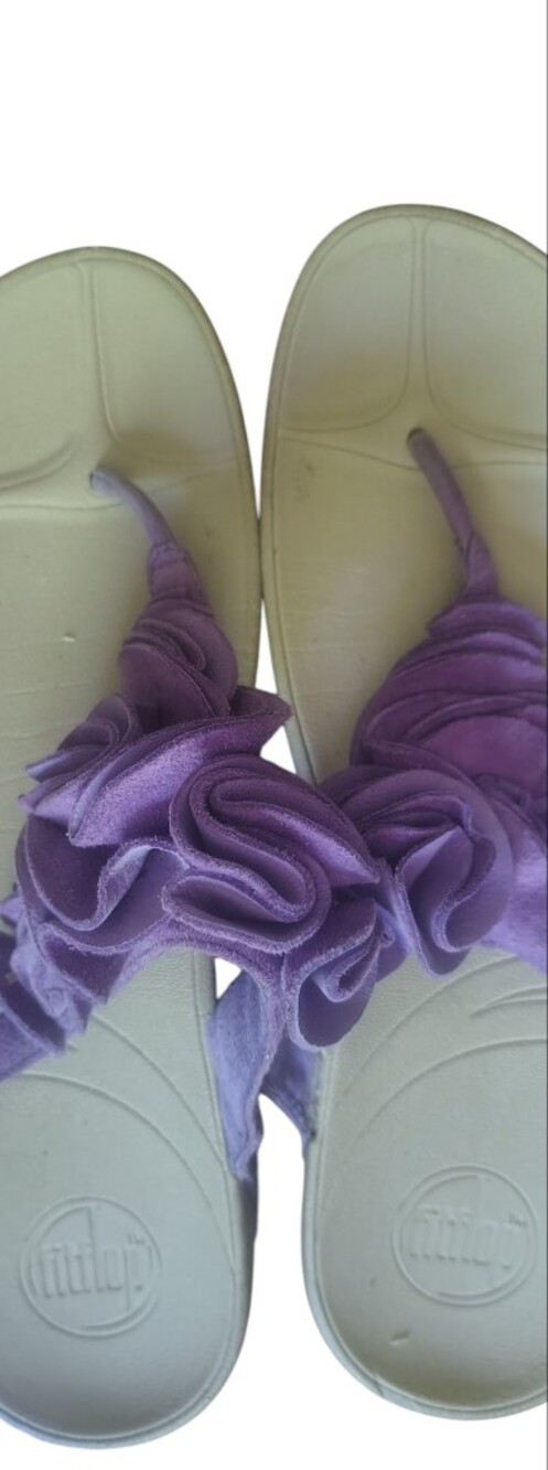 Purple Floral Slide Sandals - Women Intimates & Sleepwear Size 10